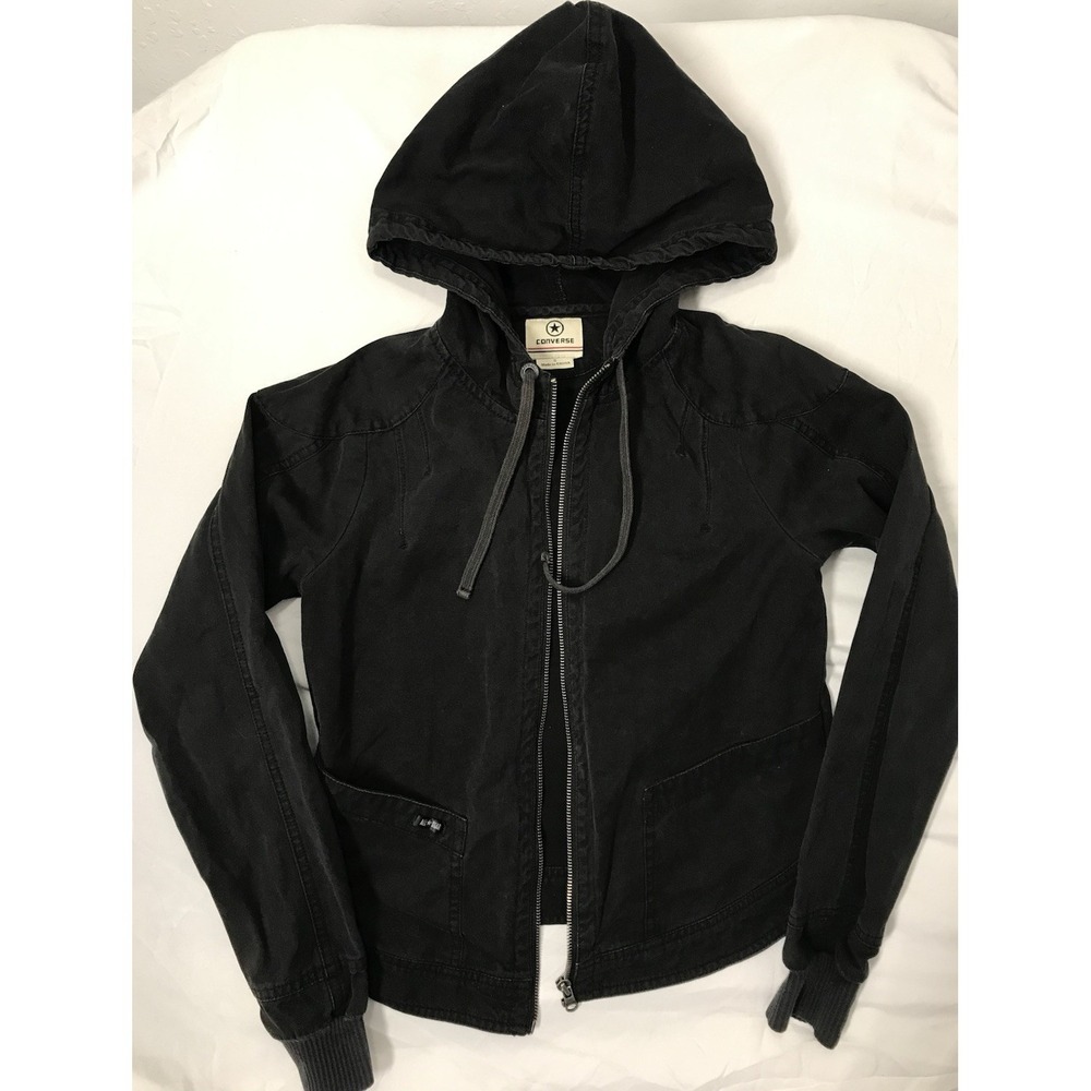 Converse All Star Fairygrunge Canvas Draped Hood Zip Up Jacket Woman's  Size S